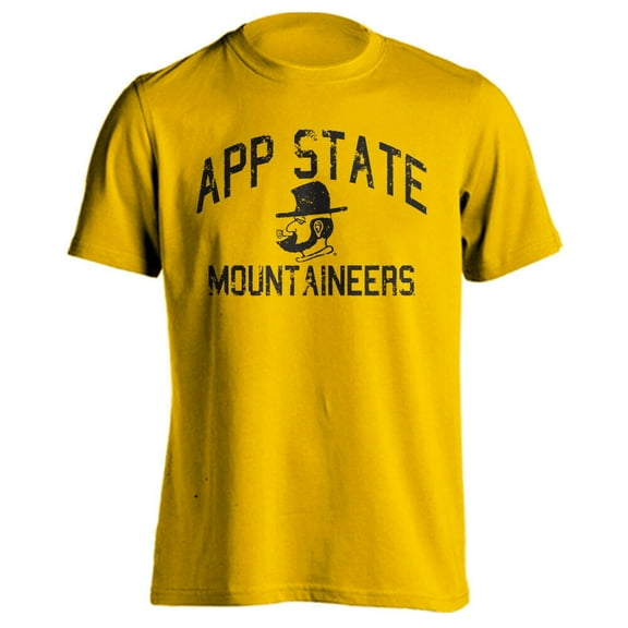 Appalachian State University Mountaineers Distressed Retro Short Sleeve T-Shirt