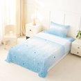 thumbnail image 5 of jejeloiu Blue Sequin Star Print Twin Sheet Sets Kids,Modern Aesthetic Art Bedding For Girls,3pcs, 5 of 6