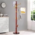 thumbnail image 7 of Solid Wood Coat rack stand, Heavy duty Coat Tree with 14 Hooks, Adjustable Height standing coat rack for Entryway, Hallway, Bedroom, Bags, Hats, 7 of 7