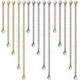thumbnail image 1 of Rallonges de Collier, Chaîne de Collier en Acier Inoxydable Rallonges de Collier Or Argent pour Fabrication de Bijoux (15 Pcs), 1 of 7