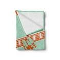 thumbnail image 2 of Guitar Soft Flannel Fleece Throw Blanket, Creative Musician Playing Jamming Instrument Acoustic Performing Vintage, Cozy Plush for Indoor and Outdoor Use, 50" x 70", Mint Green Orange, by Ambesonne, 2 of 5
