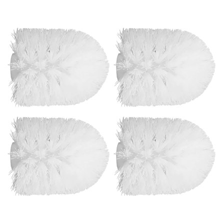 FELTECHELECTR Universal Toilet Brush Replacement Head White Plastic for Bathroom Accessory 3.5X3.1X3.1in