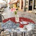 thumbnail image 6 of Red Bear Christmas Round Tablecloth for 36-44 Inch Tables, Fitted Table Cover with Elastic Edge, Xmas Tree Snowflake Waterproof Outdoor Table Cloth Protector for Patio Garden Dinner Picnic, 6 of 9