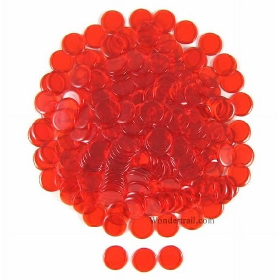 Orange Extra Thick Plastic Sorting Chips 19MM (3/4in) Pack of 250 Koplow Games