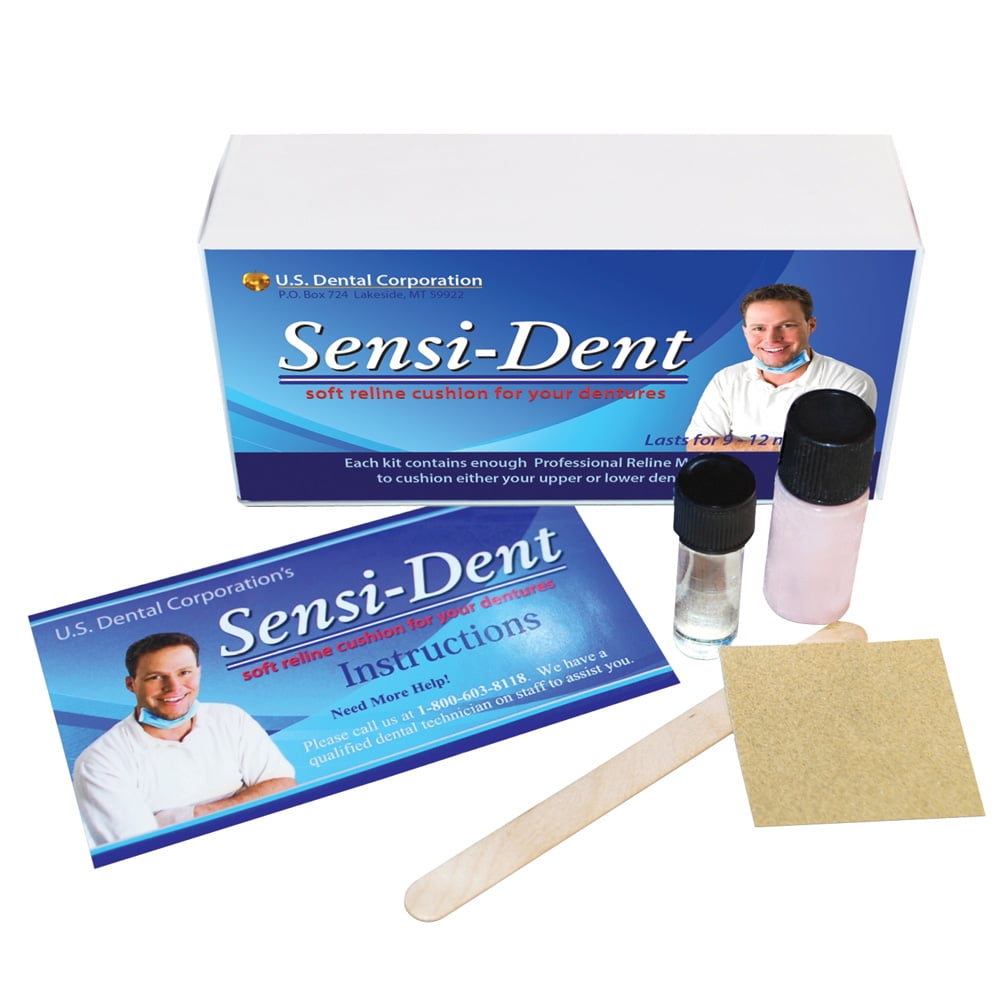 US Dental SensiDent Denture Reline AtHome Kit
