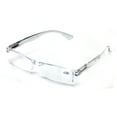 thumbnail image 2 of 3 Pairs Lightweight Rectangular Unisex Readers with Spring Hinge - Clear Blue Black Reading Glasses - Spring Hinge 2.50, 2 of 3