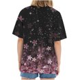 thumbnail image 3 of Fiudx Liquidación de Ahorros de Verano Moda Mujer Casual Cuello Redondo Impresión Blusa Manga Corta Camiseta Verano Tops, 3 of 4