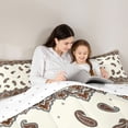thumbnail image 4 of Homewish Vintage Boho Paisley Twin Comforter Sets,Bohemian Damask Floral Bedding Set,Cream,Reversible,2pcs,1 Comforter and 1 Pillowcase, 4 of 7