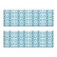 thumbnail image 2 of Blue and White Bench Cushion Set of 2, Retro Modern Pattern with Square Shapes Pastel and Geometric, Standard Size Foam Pad and Decorative Cover, Blue Pale Blue and White, by Ambesonne, 2 of 4