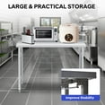 thumbnail image 4 of EDTara Stainless Steel Folding Table, 520 lbs Load, Foldable Stainless Steel Workstation, Single Tier No Undershelf, Commercial Work Table for Home, Kitchen, Restaurant, Garage, Camping, Outdoor, 4 of 7