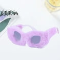 thumbnail image 4 of Gafas de sol peludas de ojo de gato, lindas gafas de sol vintage suaves para niñas, para conciertos y conducción. Violeta, 4 of 9