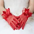 thumbnail image 2 of Yoyauz Wedding Gloves, Short Pearl Tulle Gloves, Tea Party, Dinner, Dance Party, Gloves, Dress Accessories, 2 of 4