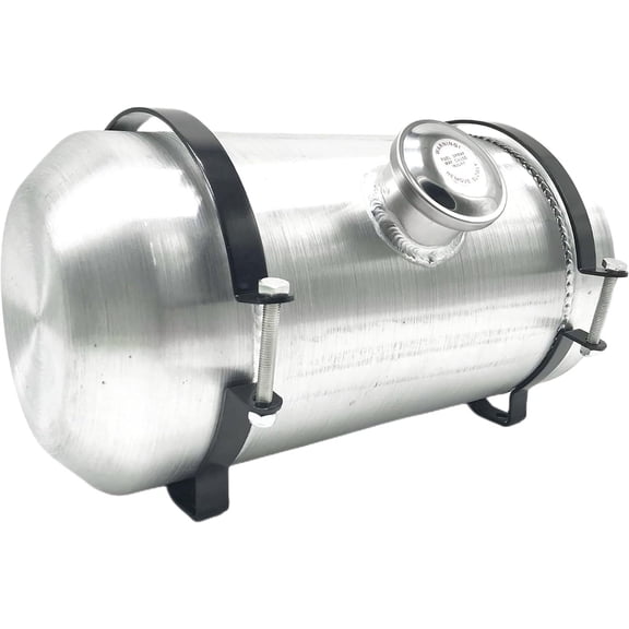 JSD 3.25 Gallons With Internal Baffle Aluminum Gas Tank/Fuel Tank Center Fill 8 x16 inch Spun 1/4 NPT Outlet