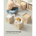 thumbnail image 6 of 8 Pack Storage Cubes 11-Inch Non-Woven Fabric Bins with Double Handles Closet Organizers for Shelves Sand Beige, 6 of 6