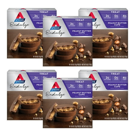 Atkins Endulge Treat  Chocolate Peanut Butter Cups  Keto Friendly  6/5ct Boxes
