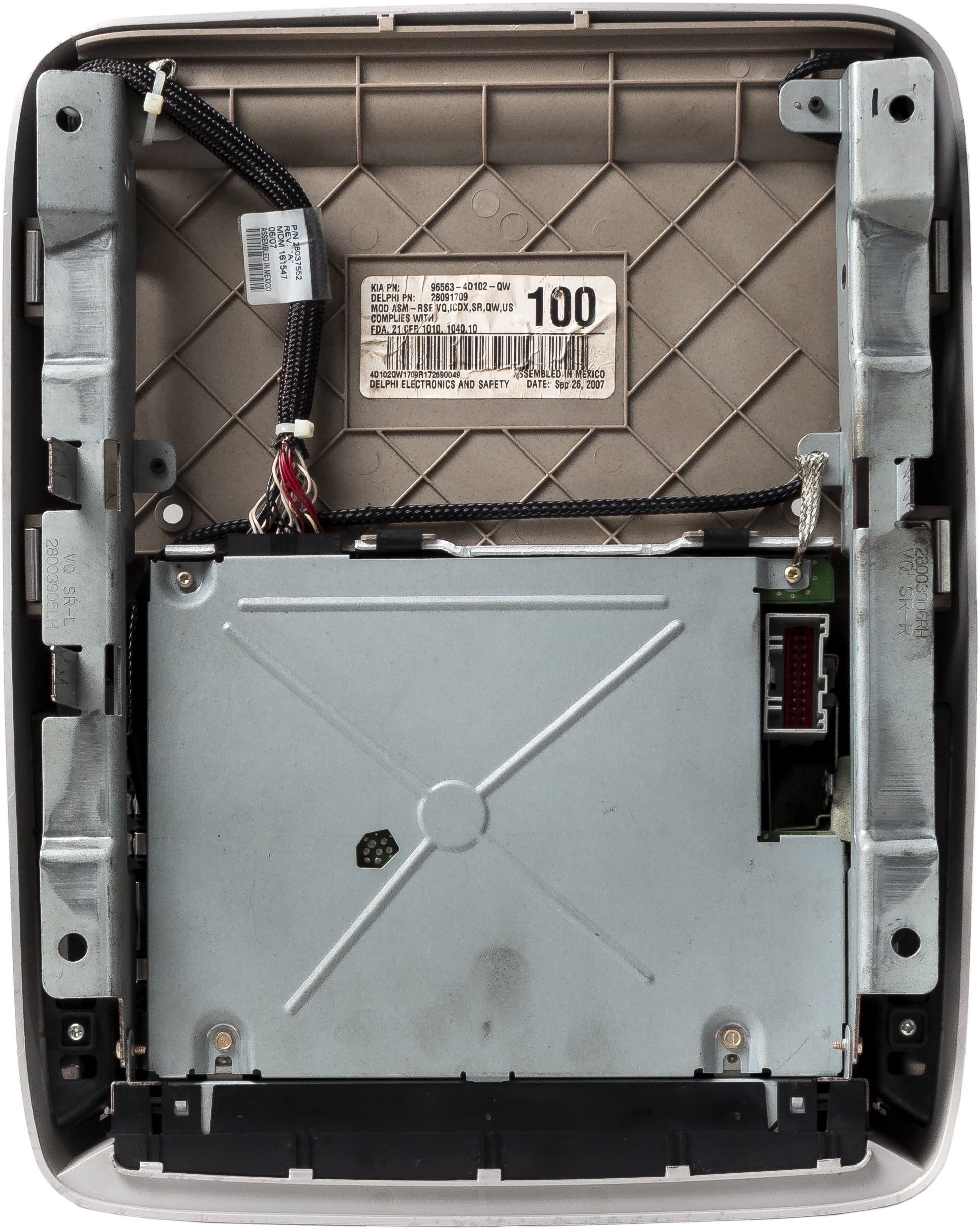 Restored 2009-12 2014 Kia Sedona Rear Entertainment System 8" Display Part 96563-4D102-QW (Refurbished)
