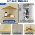 thumbnail image 4 of 10 Inch Golden Corner Shower Shelves,Set of 2, Gold Corner Shelf for Tile Wall Insert, 304 Stainless Steel Shower Storage Shelves for Bathroom,No Drilling, 4 of 17