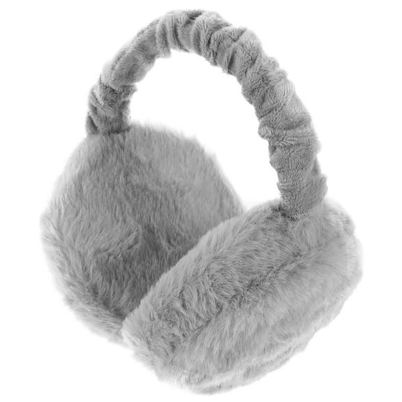 NICEXMAS Grey Outdoor Earmuffs for Adults, Warm Polyester Ear Muffs, 1 Piece Cold Weather
