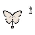 thumbnail image 1 of Reloj De Pared De Mariposa Acrílica Y Figura De Caballero, Adorno Decorativo De Mesa Para Oficina, Comedor, Dormitorio, Decoración Del Hogar, Regalo, 1 of 8
