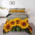 thumbnail image 1 of Erosebridal Rustic Sunflower Bedding King Comforter Set, Chic Flower Floral Down Comforter, Reversible 3 Pieces, 1 of 7