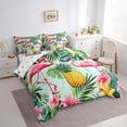 thumbnail image 3 of Castle Fairy Animal Flamingo Bedding Comforter Set,Fruit Pineapple Queen Bedding Sets, 3 of 7