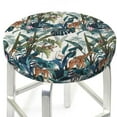 thumbnail image 3 of Fotbe Hawaiian Style Stool Covers Round,Waterproof Round Bar Stool Covers Bar Chair Covers Washable Stool Cushion Slipcover for 12-14 Inch Chair-12 inch, 3 of 7