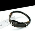 thumbnail image 5 of - Oak Tanned Leather Round Dog Collar, Black,, 5 of 5