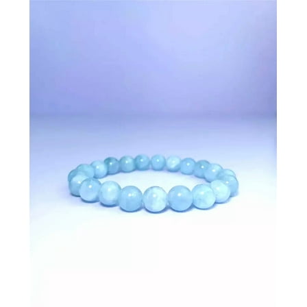 ROYALGEMSTONE Angelite Crystal Bracelets Natural Blue Bracelet for Healing Crystal Bracelet