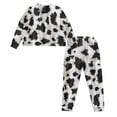 thumbnail image 2 of HELLHERO Cow Print Womens Pajama Set Long Sleeve Sleepwear Comfy Loungewear Round Neck Nightwear Casual 2 Piece Pjs Set, XL, 2 of 5