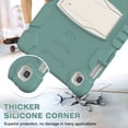 thumbnail image 4 of Shockproof Case for Samsung Galaxy Tab S7 FE 5G SM-T730/Galaxy Tab S7+ Plus SM-T970 12.4", Kids Friendly Heavy Duty Rugged Hybrid Protective Tablet Cover with Kickstand, Emerald Green, 4 of 8