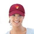 thumbnail image 5 of DALIX Heart Cute Sloth Hat Womens Embroidered Baseball Cap in Maroon, 5 of 6