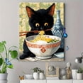 thumbnail image 4 of QISVANSET Black Cat Ramen Canvas Wall Print 15.75x11.81 Inches, 4 of 5