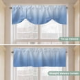 thumbnail image 3 of Tie Up Valance for Windows Gradient Blue Curtains Valances Rod Pocket Valance Window Treatments Solid Color Balloon Curtains for Kitchen Living Room Bedroom Bathroom Decor 42x12 Inch, 3 of 9