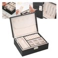 thumbnail image 3 of estuche de almacenamiento , soporte de accesorios lar, anillos, relojes EstiloB-Negro Zulema Caja de almacenamiento de joyas, 3 of 8