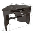 Inval ESCAPADE Espresso Wengue Corner Writing Desk