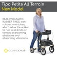 thumbnail image 2 of Tipo Petite All Terrain Modena Yellow - Rolling Walker with Pneumatic Tires for users up to 5'4", 2 of 6