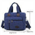 thumbnail image 2 of DEBGFS Sac à Main pour Hommes Mallette en Toile Sac Messager Classique Multiples Poches, Gris, 2 of 10