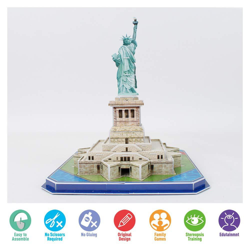 White house CubicFun 3D Puzzle Mini DIY Puzzle Building Collection For Children Statue Of Liberty C102h-2 Empire State Building