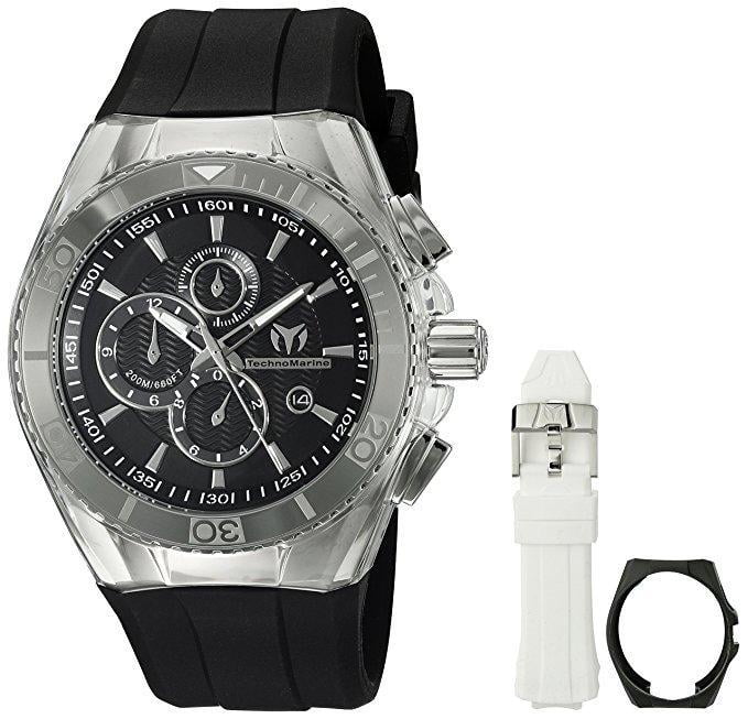 Technomarine Men's TM115042 Watch Black & Silver Cruise Original