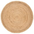 thumbnail image 2 of SAFAVIEH Natural Fiber Simonette Solid Geometric Jute Area Rug, Natural, 3' x 3' Round, 2 of 4