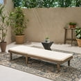 thumbnail image 3 of Noble House Nadine Outdoor Acacia Wood Chaise Lounge in Gray and Cream, 3 of 8