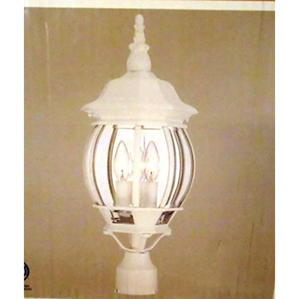 Hampton Bay 3Light White Outdoor Post Light