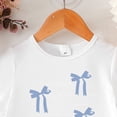 thumbnail image 5 of ITSAME Girls Outfit Set, Crewneck Bow Printed T-Shirt and Leggings Kids Fashion Comfortable Set 2-Piece White Size 2-3T, 5 of 5