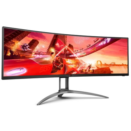 AOC - AG493UCX2 49" LCD 4K UWHD Gaming Monitor - Black/Red