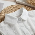 thumbnail image 4 of LoudSung Fake Collar Detachable Half Shirt Blouse False Collar Hollow Floral Lace Dickey Collar Elegant for Women Girls, 4 of 8
