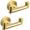 thumbnail image 1 of 2 ganchos para puerta doble, ganchos para toallas de baño, atornillados en acero inoxidable SUS 304, resistentes, para batas y abrigos, montados en la pared., 1 of 5