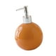thumbnail image 5 of Dispensador de jabón de manos con bomba de 550 ml, recargable, para encimera de cocina y tocador. naranja, 5 of 9