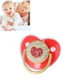 thumbnail image 3 of Juego De Chupetes Para Bebé, Exquisitos Chupetes Brillantes En Forma De Corazón, Uso Relajante, Cómodo Para Dormir Para Recién Nacidos, 3 of 7