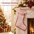 thumbnail image 5 of YingYouFu Christmas Red and White Check Stockings with Ruffled Cuff , Xmas Large Hanging Stockings Decorations for Christmas Tree Fireplace Family Holiday Party Decor, 5 of 7