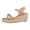 Brown, variant on Platform Espadrilles for Women Rhinestone Strappy Wedge Sandals Comfortable Arch Support Footbed Open Toe Slingback Heels White Size 7